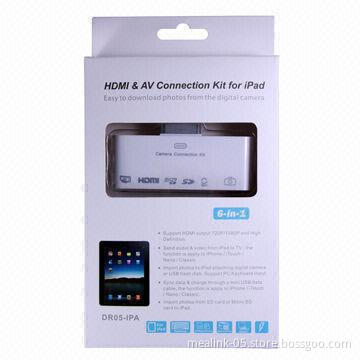 HDMI and AV Connection Kit, Suitable for iPad, 6-in-1